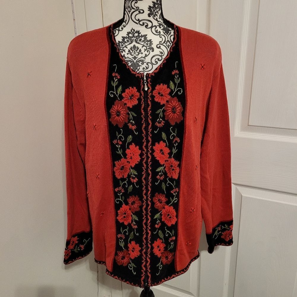 Napa Valley embroidered floral Sweater‎